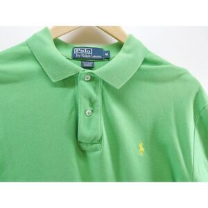 Polo Ralph Lauren Men's Green Short Sleeve Polo Shirt Blue Pony Logo Size Medium